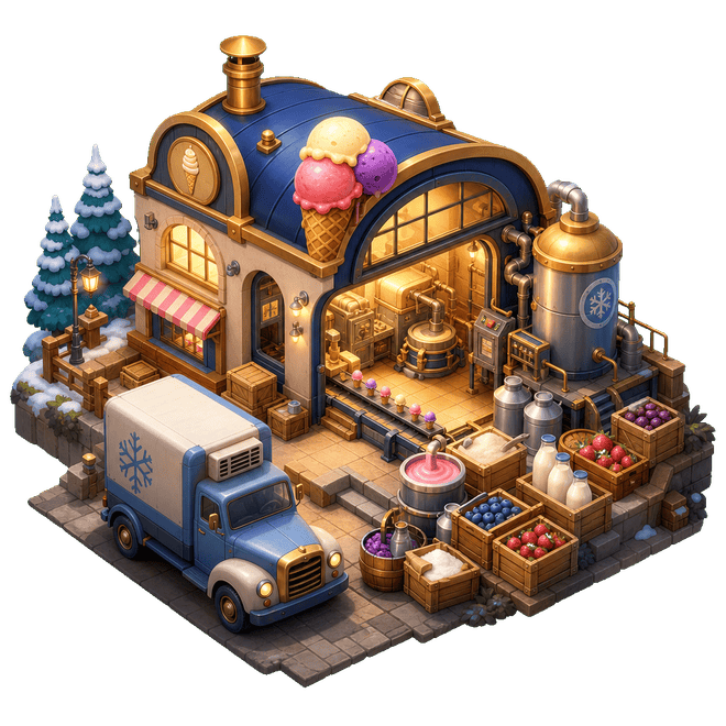 Factory building illustration