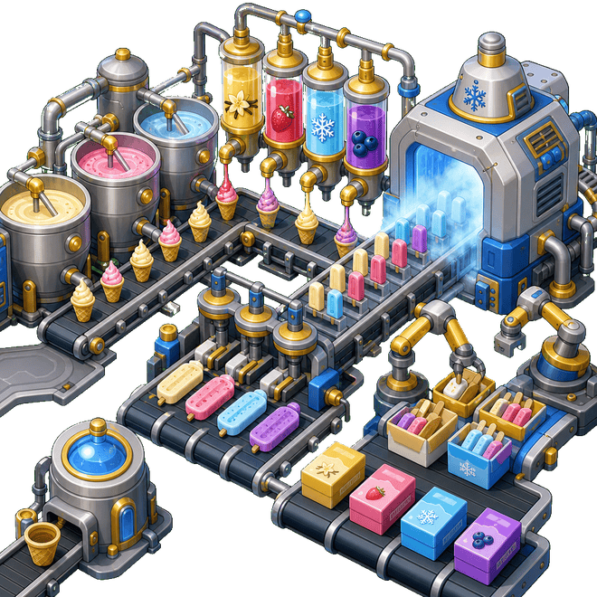 Production chain illustration